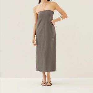 Love Bonito Noree Padded Satin Column Maxi Dress